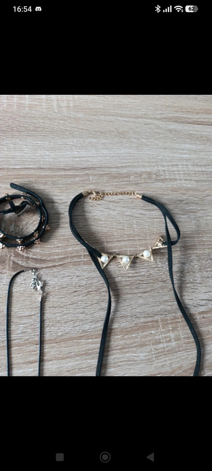Lote de joyas fantasía mujer 6 piezas – Collares y pulseras negro y dorado – photo 8